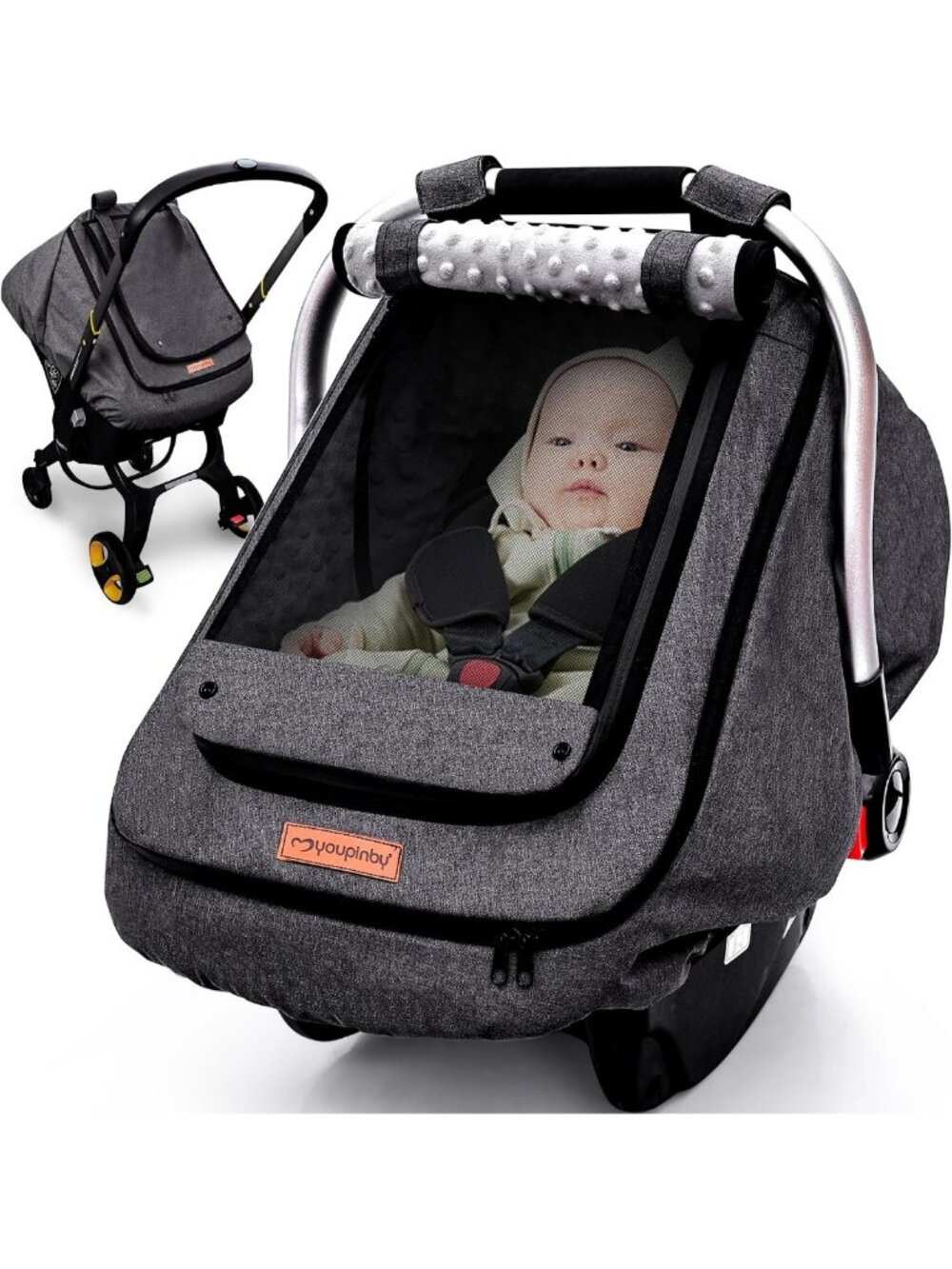 Waterproof Infant Car Seat Cover | Cozy Canopy for Boys & Girls | Baby Gear